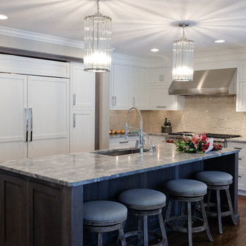Entertaining Kitchen - classic, white kitchen