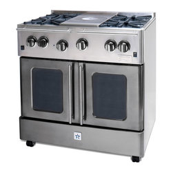 BlueStar Range 36" RNB364FTMS Precious Metals Collection French Top - Gas Ranges And Electric Ranges