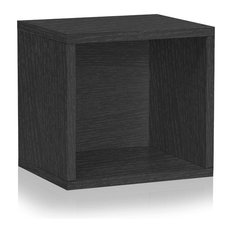Stackable Connect Open Cube Storage Unit, Tool Free Assembly Eco zBoard, Black
