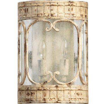 Florence 2-Light Sconce Wall Sconce, Persian White