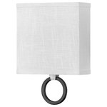 Hinkley - Hinkley 41202BN Link - 8" 16W 1 LED Wall Sconce - Perfected by its prominent round or square finial,Link 8" 16W 1 LED Wa Brushed Nickel/Black *UL Approved: YES Energy Star Qualified: n/a ADA Certified: YES  *Number of Lights: Lamp: 1-*Wattage:16w LED bulb(s) *Bulb Included:Yes *Bulb Type:LED *Finish Type:Brushed Nickel/Black