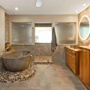 Wood & Stone Master Bath