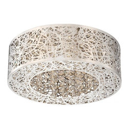 Classy George Kovacs Hidden Gems 1 Light Ceiling Flush in Chrome Finish - Lighting