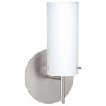 Besa Lighting - Besa Lighting 1SW-440307-LED-SN Copa 3-5W 1 LED Mini Wall, 5"W - Canopy Included: Yes  Canopy DiCopa 3-5W 1 LED Mini Satin Nickel Opal MaUL: Suitable for damp locations Energy Star Qualified: n/a ADA Certified: n/a  *Number of Lights: 1-*Wattage:5w LED bulb(s) *Bulb Included:Yes *Bulb Type:LED *Finish Type:Satin Nickel