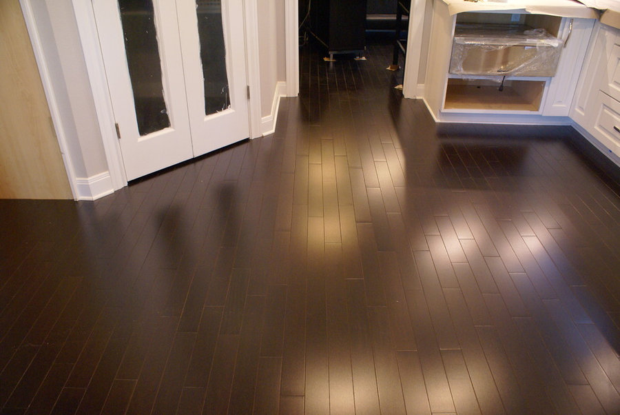 Westlake dark wood floors
