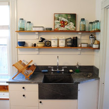 Primitive bungalow kitchen remodel in Somerville, MA