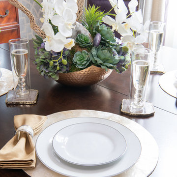 Transitional Dining Room - Oak Lawn (Dallas), Texas