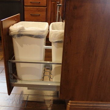 Rural Kewanee Kitchen Remodel With Rustic Beech Cabinets and White Sand Granite