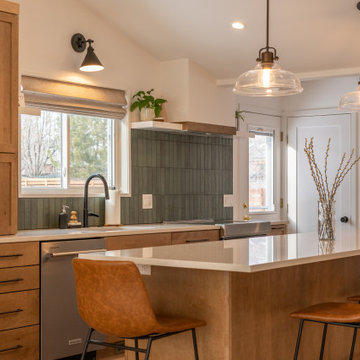 Warm, Earthy Main Level Remodel w/ Natural Wood and Stone Features