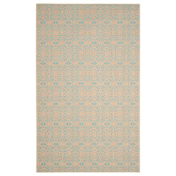 Safavieh Palm Beach Collection PAB511 Rug, Natural/Turquoise, 2' X 3'