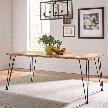 Coaster Sherman Contemporary Rectangular Wood Dining Table in Natural