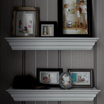 Match your mantel to your moulding and use it as a shelf
