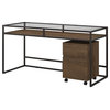 Anthropology 60W Writing Desk with Drawers in Rustic Brown - Engineered Wood