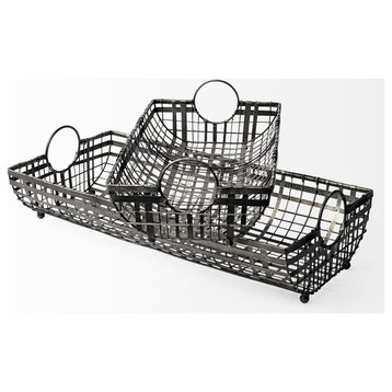 Kenneth Gray Metal Baskets, 2-Piece Set