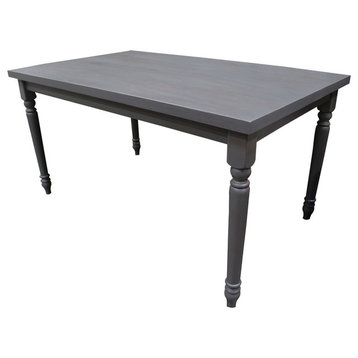 Luxembourg Rectangular Dining Table, Rustic Gray