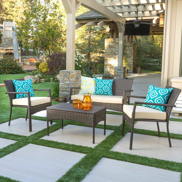 Sleek Wicker Chat Set