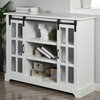 Church St. Two Sliding Door with Shelves Sideobard, White
