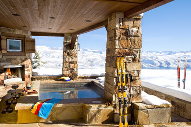 Example of a mountain style pool design in Salt Lake City