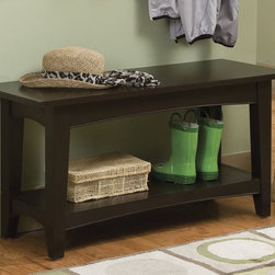 Chocolate Brown Bench, Shaker Cottage Collection - Products