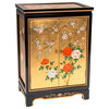 Gold Lacquer Shoe Cabinet Birds and Flowers