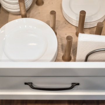 White and Earthy Clutter Free Kitchen