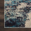 Nourison Celestial 2'2" x 10' Ivory/Teal Blue Modern Indoor Area Rug