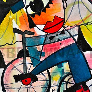 Life is a Circus II Abstract Circus Art