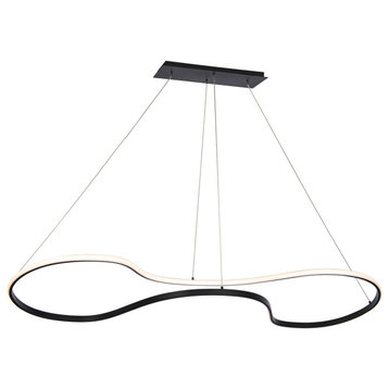 WAC Lighting PD-83148 Marques 17"W LED Abstract Linear Pendant - Black
