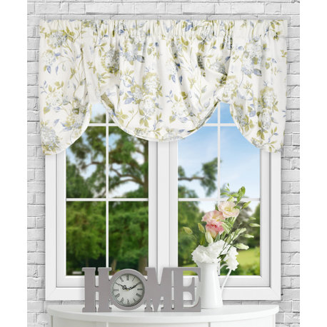 Abigail 60" x 22" Tie-up Valance, Porcelain