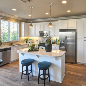Frameless Cabinetry: Hamilton Thermofoil with a White Finish