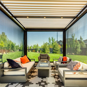 Freestanding Adjustable StruXure Pergola with LED Lighting