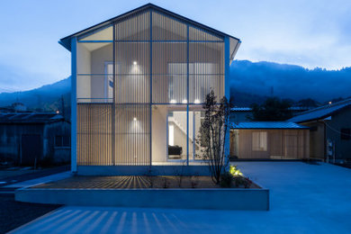 Design ideas for a house exterior in Kyoto.