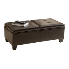 50 Most Popular Leather Coffee Table Ottomans For 2021 Houzz