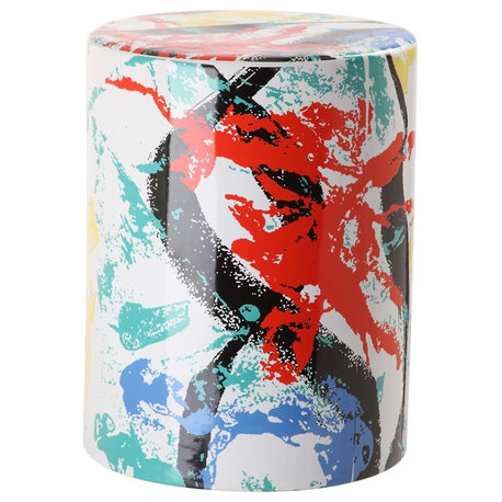 Safavieh Indoor-Outdoor Kes Multicolor Garden Stool