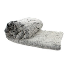 Living room throws silver faux fur