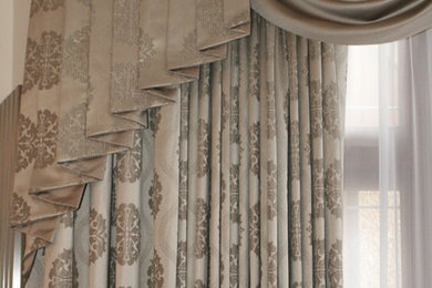 Curtains with swags and tails