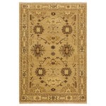 Bareens Designer Rugs - Bohemien Ziegler Justin Tan Brown Hand-Knotted Wool Rug - 4'0'' x 6'2'' - Enhance the ambiance of your home with this magnificent Persian-influenced Turkish hand-knotted rug made by skilled artisans capable of creating the most exceptional vegetable dyes and hand-spun wool. This exquisite handmade rug is a one-of-a-kind Peshawar Kafkaz, otherwise identified as Chobi, Chobi Peshawar, Oushak, or Ziegler rug. These handmade rugs are crafted in Pakistan utilizing superior-quality wool imported from Australia, New Zealand, and Korea in two types of weaves: the Persian weave and the Mori weave. This rug is meticulously crafted by hand using the finest natural vegetable dyes extracted from local plants. The artisans use a blend of hand-spun local and fine merino wool, resulting in a rug with a compelling texture, higher lanolin content, and longer staple. The artisans occasionally incorporate natural or artificial silk into the pile to enhance specific motifs. The finished product is an awe-inspiring execution of flawless design and an understated palette that exudes elegance.