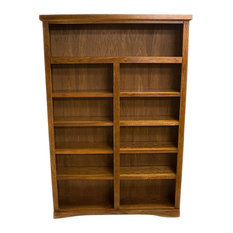 60 Inch Bookcases Houzz Belka Furnishings 11 Shelf Traditional Mission Oak Bookcase 71 X48