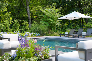 Example of a minimalist pool design in New York