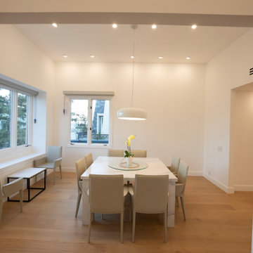 Dining Room Framed by New Wide Opening