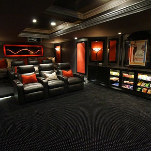 Home theater - contemporary home theater idea in Baltimore