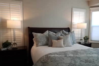 Example of a transitional bedroom design in Los Angeles