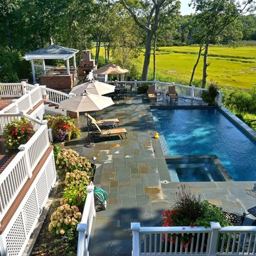 raised deck and terrace