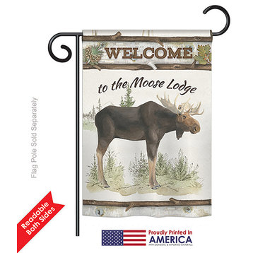The Moose Lodge Nature, Everyday Garden Flag 13"x18.5"
