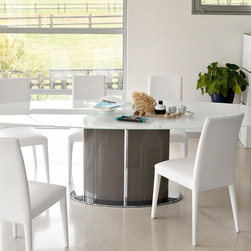 CS/1266-LH Anais Leather Dining Chair by Calligaris, Italy - Dining Chairs