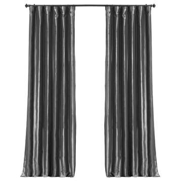 Platinum FauxSilk Taffeta Curtain Single Panel, 50"x96"