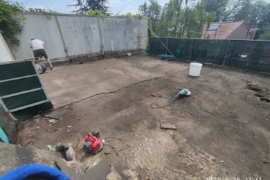 Aménagement d'une terrasse.