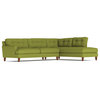 Virgil 2-Piece Sectional Sofa, Green Apple, Chaise on Right