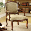 Benzara BM131918 Quintus Traditional Accent Chair, Antique Oak
