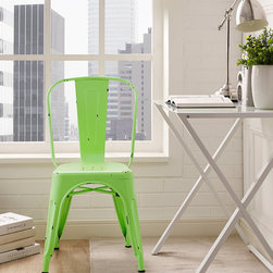 Metal Cafe Chair  - Green - Dining Chairs